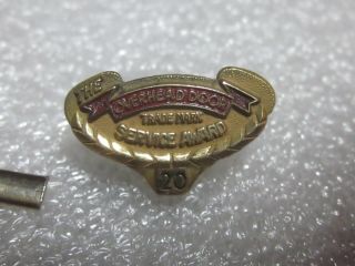 Vintage Gold Filled The Overhead Door Trademark 20 Years Loyal Service Award Pin