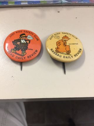 Vintage “just For Kids Safety Club” Pins