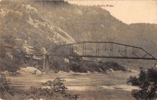 Fayette West Virginia Bridge Scenic View Vintage Postcard Jh230991