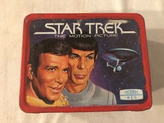 Thermos Star Trek Motion Picture Vintage 1979 Metal Lunchbox Spock Kirk