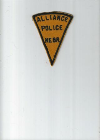 Vintage Rare Felt Alliance,  Nebraska Police Patch