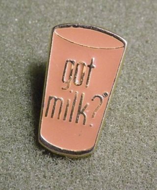 National Dairy Council Got Milk? Lapel Pin Advertisement Promo Chocolate Color