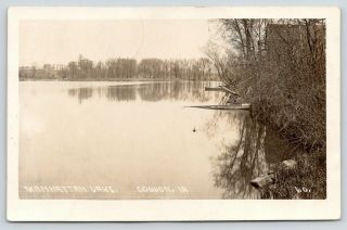 Coggon Iowa Manhattan Lake Sunken Boats On Waterfront Prettier Than Bd 1910 Rppc