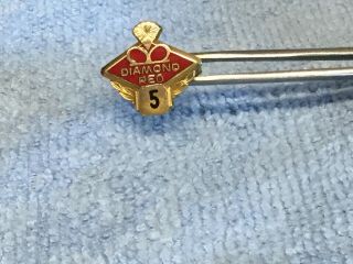 A Gorgeous Piece 10k “diamond Reo” 5 Years Of Service Pin.