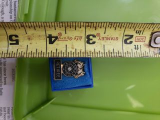 I B OF T C W & H OF A Steward Double Horsehead Teamsters Union Retiree Pin Vtg 4