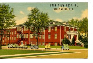 Park View Hospital Building - Rocky Mount - North Carolina - Vintage Linen Postcard