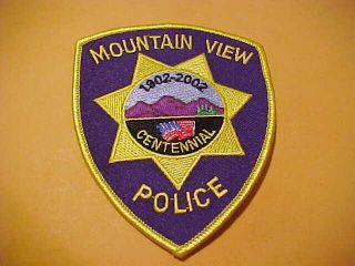 Mountain View California Centennial Police Patch Shoulder Size