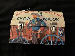 Rare Vintage - 1955 - Roy Rogers & Dale Evans Chow Wagon Lunch Box