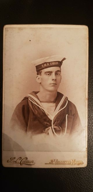 Old Sailor Photograph Hms Caesar In Malta