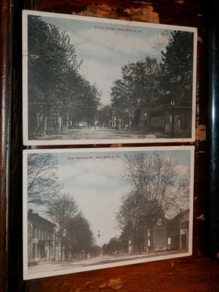 Berlin Pa - 2 Old Postcards - Front Street - East Market Street