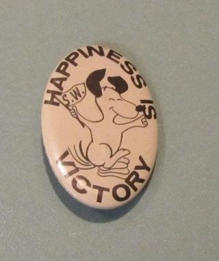 Vintage Happiness Is Southwestern Victory Pin Pinback Button Snoopy Dog Dancing