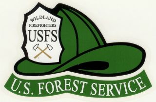 3 Forest Service Fire Helmet Sticker Decals