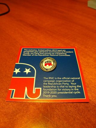 Rnc Lapel Pin 2019 - Republican National Committee - Limited Edition