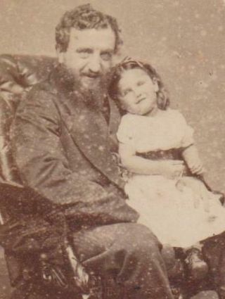 Cdv Victorian Carte De Visite Man With Girl On His Lap Redgate Nottingham 1870s