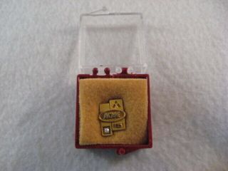 1/10 10k Yellow Gold Acme 15 Year Employee Service Pin With Diamond