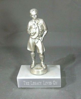Boy Scouts 5 1/2 " Pewter " The Boy Scout " Mckenzie Statue On 2 " X 3 " Marble Base
