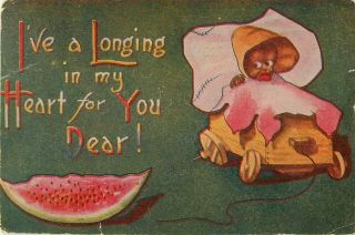 1909 Black Americana Postcard " I 