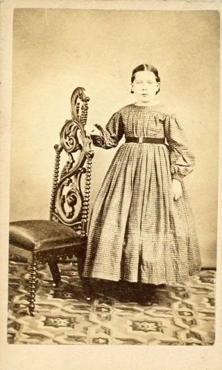1860s Cdv Child Eliza Jane Mcmurray By Cowey Of Canonsburg Pennsylvania