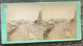 1870s York Stereoview Cazedonia View On The C & C Railroad By Mather 2