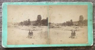 1870s York Stereoview Cazedonia View On The C & C Railroad By Mather