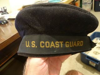 Ww2 U.  S.  Coast Guard Hat Size 7 1/4