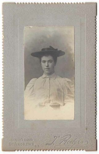 Cdv Lady Wearing A Large Brimmed Hat Carte De Visite By Rodgers Of St Andrews