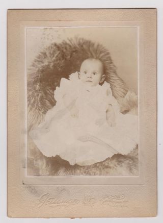 1895 Baby Post Mortem Cabinet Card Essinger Germantown Ave.  Phila.