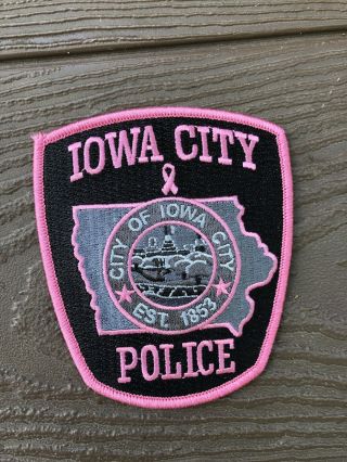 Iowa City Police Pink Shoulder Patch