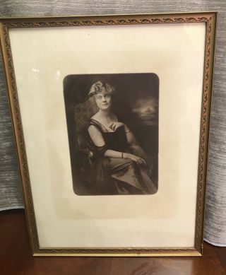 Vintage Woman Photo By Boye Of San Francisco With Frame.