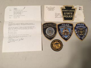 Vintage York Nyc Transit Housing Police Patches Letter Pa State Police Patch