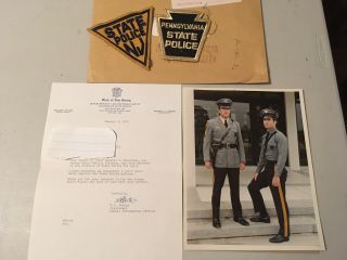 Vintage Jersey Nj State Police Patch Photo Letter Pennsylvania State Police