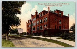 Grand Forks Nd University Of North Dakota Budge Hall Nr Washington School C1910
