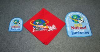 Bsa 1989 National Scout Jamboree Participant Neckerchief And Patch Set