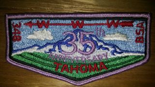 Order Of The Arrow Tahoma 348 35th Lodge Anniversary 1981 Flap Scarce Last One