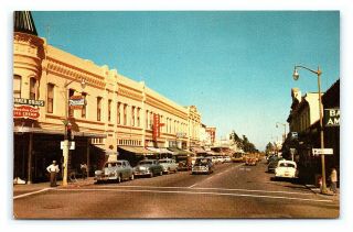Vintage Postcard Main Street View Los Gatos California Santa Clara County V1