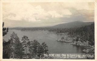 Rppc Big Bear Lake,  Ca San Bernardino Mts Wright Photo C1910s Vintage Postcard