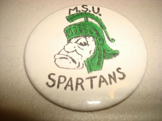 Rare Vintage Msu Michigan State Spartans Sparty 2 1/2 " Pin