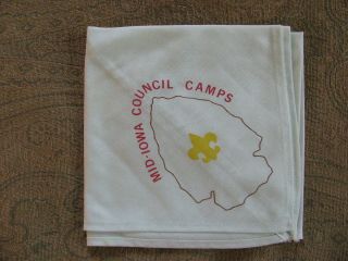 Mid - Iowa Council Camps (ia) Pre - 1970 Neckerchief Bsa