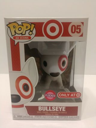 Funko Pop Flocked Bullseye Target Exclusive Ad Icons Vinyl Figure In Hand