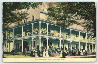 Lily Dale York Maplewood Hotel Victorian Guests Crowd Porch & Balconies 1910