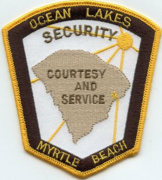 Myrtle Beach South Carolina Sc Ocean Lakes Campground Security Police Patch