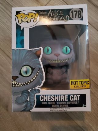 Funko Pop Disney Alice In Wonderland Cheshire Cat Flocked Hot Topic Exclusive