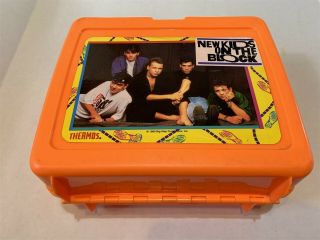 Vintage 1990 Kids On The Block Nkotb Thermos Plastic Lunchbox
