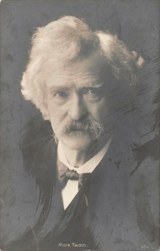 Mark Twain,  Samuel Clemens,  Posed Image,  Real Photo Pc C 1907 - 10