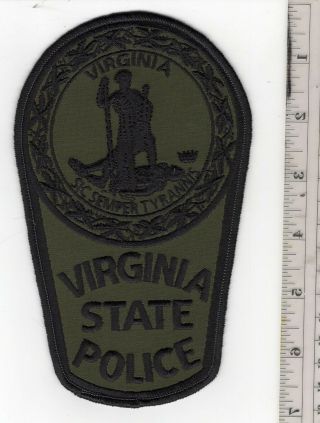 Virginia State Police Od Color Swat Patch