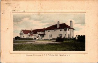 Summer Residence Of F.  B.  Wilborg East Hampton White Border Postcard