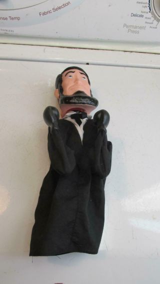 Vtg Abraham Lincoln Boxer Boxing Hand Puppet Toy Bobble Head 1998