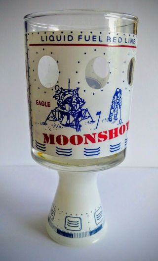 Vintage 1969 NASA Apollo 11 Moonshot MAN ON THE MOON Tumbler Shot Glass 2