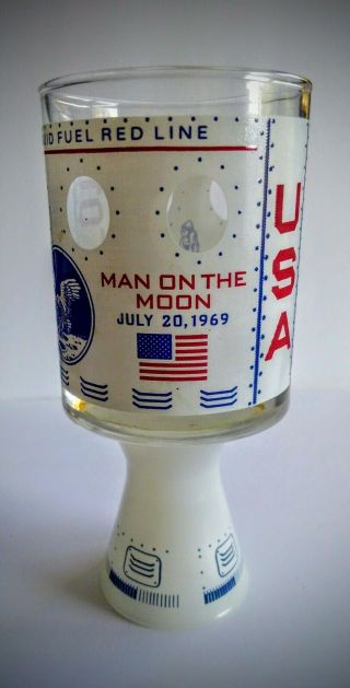 Vintage 1969 NASA Apollo 11 Moonshot MAN ON THE MOON Tumbler Shot Glass 5