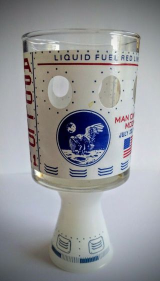Vintage 1969 NASA Apollo 11 Moonshot MAN ON THE MOON Tumbler Shot Glass 6